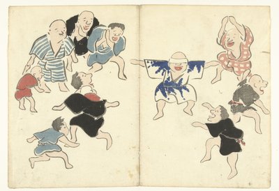 spelar blind man Bildalbum av Korin (serietitel) Korin gafu (serietitel) av Nakamura Hochu