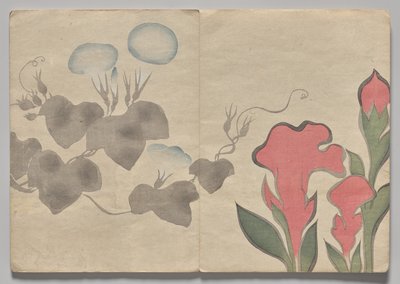 Scen från The Kōrin Picture Book (volym 1) av Nakamura Hochu