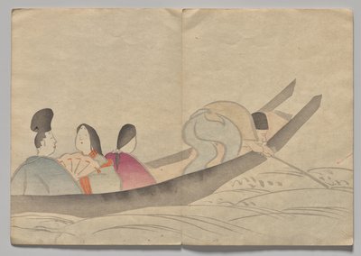 Scen från The Kōrin Picture Book (volym 2) av Nakamura Hochu