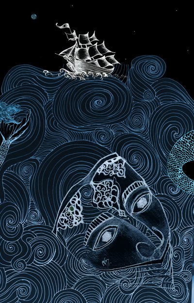 Sea Monsters, 2020 (blandade media) av Nancy Moniz Charalambous