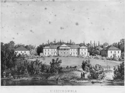 Slottet i Wierzchownia, residens för grevinnan Evelina Hanska, fru till den franska romanförfattaren Honore de Balzac av Napoleon Orda