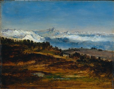 Pyrenéerna, toppen av Midi de Bigorre av Narcisse Diaz de la Pena
