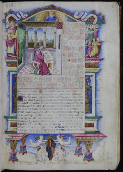 Porträtt av Johannes Tinctoris Från Opus musices Joannis Tinctoris, 1483 av Nardo Rapicano
