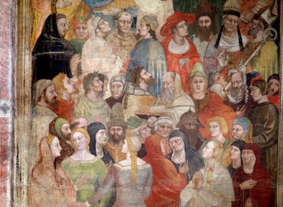 De utvalda (från Dantes gudomliga komedi) - Fresco av Nardo di Cione Orcagna