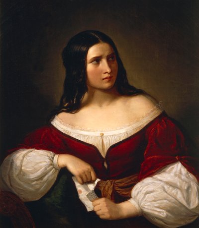 Svartsjuka, av Natale Schiavoni (1777-1858), olja på duk av Natale Schiavoni