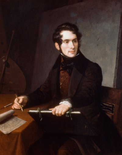 Porträtt av Felice Schiavoni, av Natale Schiavoni (1777-1858) av Natale Schiavoni