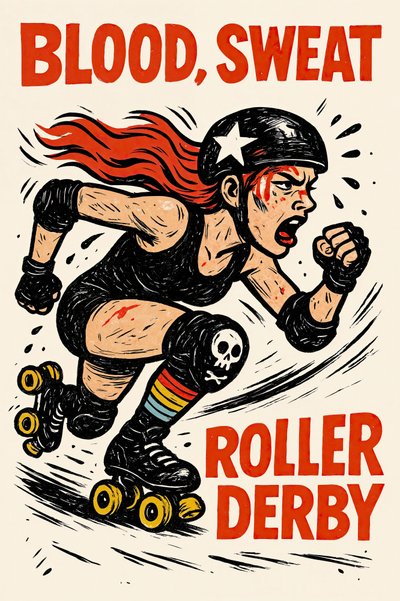 Blod, svett och roller derby av Natalie Bruns
