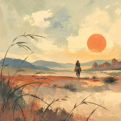 Desert Rider – Solnedgång av Natalie Bruns