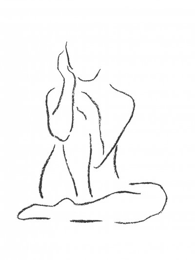 Elegant sittande figur av Natalie Bruns
