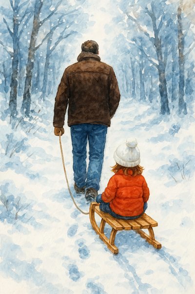 Vinterpromenad för pappa och barn av Natalie Bruns