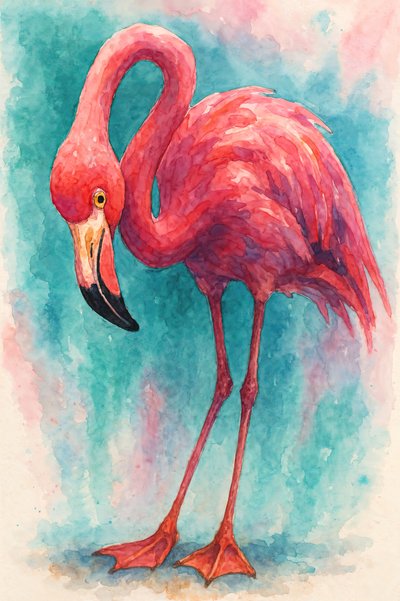Den graciösa rosa flamingon av Natalie Bruns