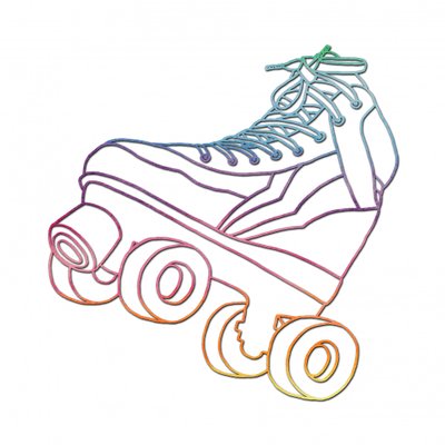 Retro Rainbow Skate av Natalie Bruns