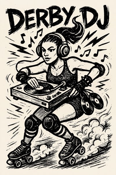 Roller Derby-DJ av Natalie Bruns