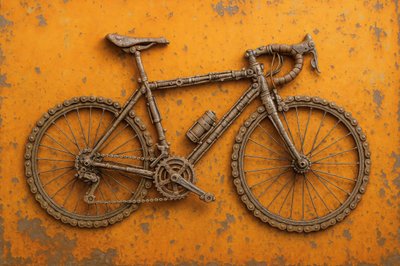 Cykel med rustik kedja av Natalie Bruns