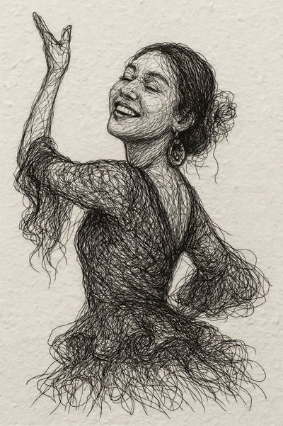 Den leende flamencodansaren av Natalie Bruns