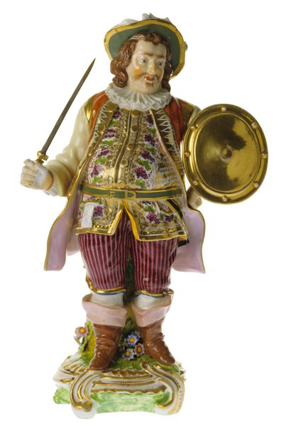 Engelsk porslinsfigur från 1700-talet föreställande skådespelaren David Garrick av Nathan Benn