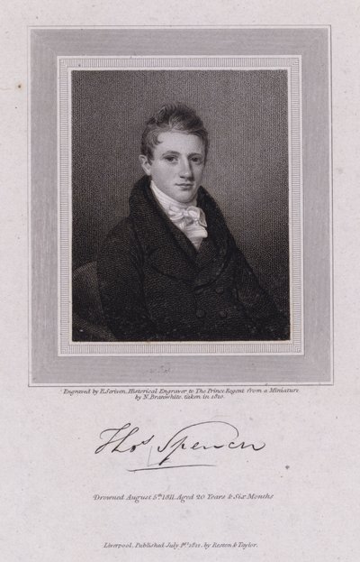 Thomas Spencer, engelsk kongregationsminister (gravyr) av Nathan Cooper Branwhite