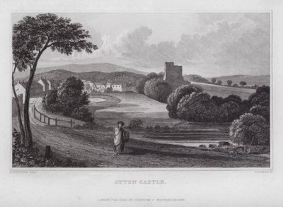 Ayton Castle (gravyr) av Nathaniel (after) Whittock