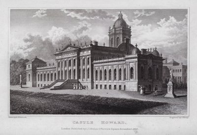 Castle Howard (gravyr) av Nathaniel (after) Whittock