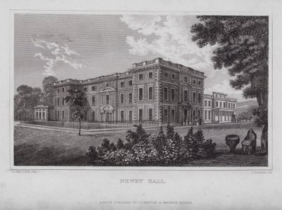 Newby Hall (gravyr) av Nathaniel (after) Whittock