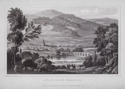 Otley Bridge, Wharfdale (gravyr) av Nathaniel (after) Whittock