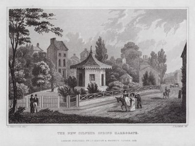 The New Sulphur Spring, Harrogate (gravyr) av Nathaniel (after) Whittock