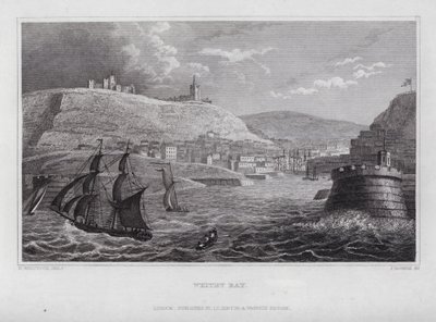 Whitby Bay (gravyr) av Nathaniel (after) Whittock