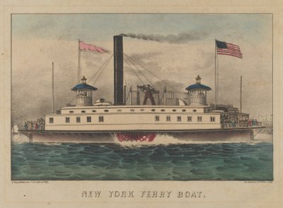 New York Ferry Boat, ca. 1860-65., ca. 1860-65. Skapare: Nathaniel Currier, James Merritt Ives, Currier och Ives. av Currier and Ives