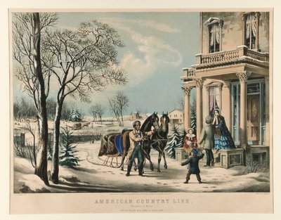 American Country Life./ Vinterns nöjen av Nathaniel Currier