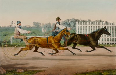 Flora Temple och Highland Maid av Nathaniel Currier