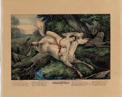 Mazeppa, 1846 (skylt två av fyra, se även 331977, 331978 och 331980) av Nathaniel Currier