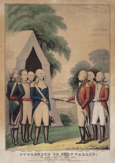 Cornwallis kapitulation: vid Yorktown, Virginia, oktober 1781 av Nathaniel Currier