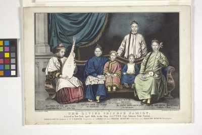 The Living Chinese Family (handfärgad litografi) av Nathaniel Currier