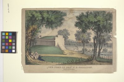 Graven av Genl. W. H. Harrison (handfärgad litografi) av Nathaniel Currier