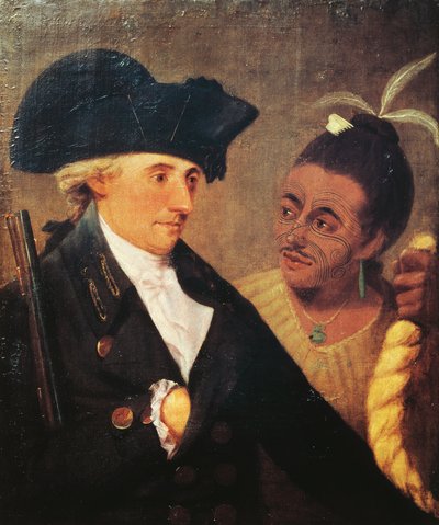 Porträtt av kapten Charles Clerke (1741-1779), engelsk kapten och reskamrat till James Cook (1728-1779). Målning av Nathaniel Dance-Holland (1735-1811) av Nathaniel Dance Holland