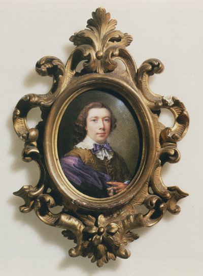 Självporträtt med ett hänge (emalj) av Nathaniel Hone