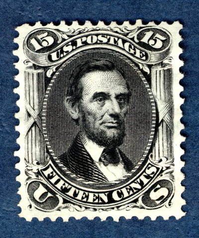 15c Abraham Lincoln återutgiv singel, 1875. av National Bank Note Company