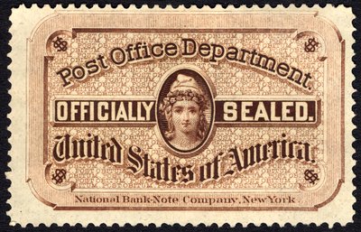 Postens sigill, 1877. av National Bank Note Company