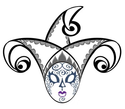 Jester Mask, 2023 (digital) av Neale Osborne