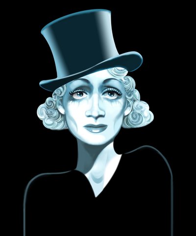 Marlene Dietrich, 2021 (digitalt) av Neale Osborne