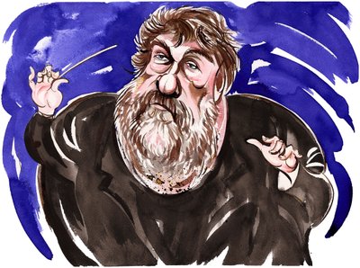 Oliver Knussen - färgkarikatyr av Neale Osborne