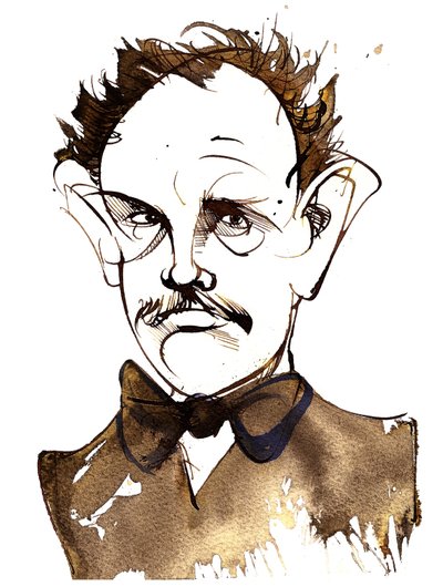 Richard Strauss, tysk kompositör och dirigent (1864-1949); karikatyr av Neale Osborne