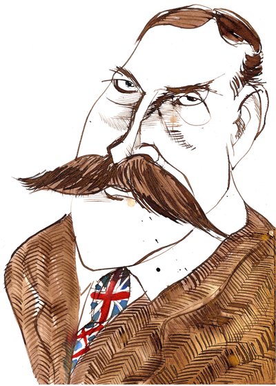Sir Edward Elgar, 2022 (bläck) av Neale Osborne