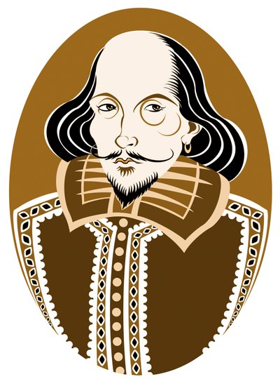 William Shakespeare, engelsk poet och dramatiker döpt 26 april 1564 - 23 april 1616 av Neale Osborne