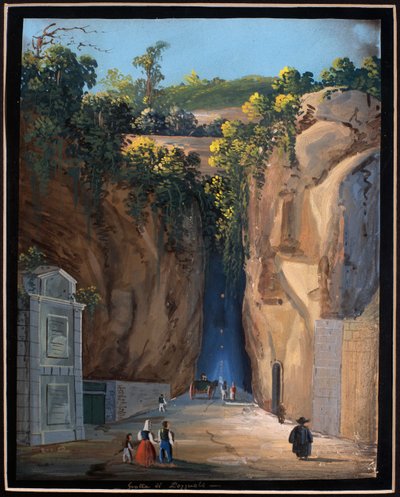 Grotta i Pozzuoli (gouache) av Neapolitan School