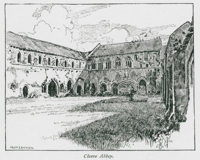 Cleeve Abbey (litografi) av Nelly Erichsen