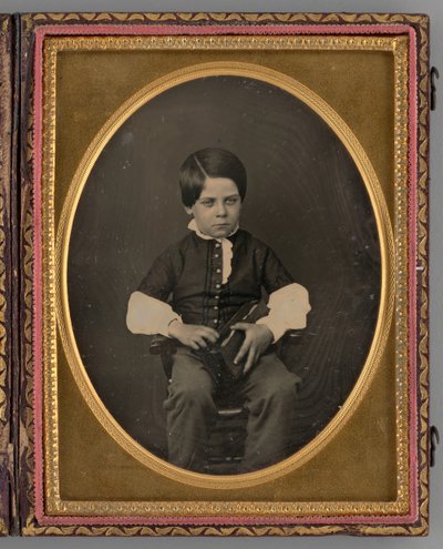 Utan titel porträtt av en sittande pojke, 1853. av Nelson