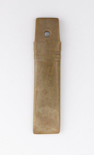Straight chisel (gui) Qijia culture (jade (nephrite)) av Neolithic Period Chinese School