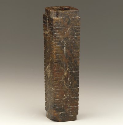Tall tube (cong) Lake Tai region, Liangzhu culture, 3300-2250 BC av Neolithic Period Chinese School