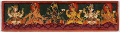 Bokomslag från ett Shaiva-manuskript (ogenomskinlig wc på trä) av Nepalese School